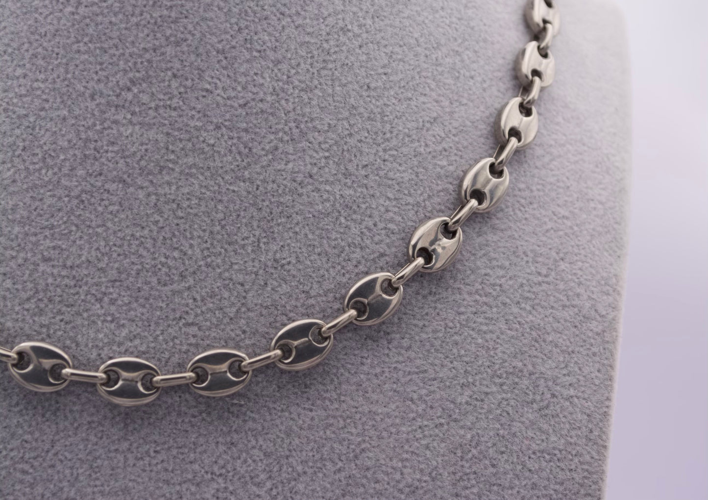 Collier graine de café argent