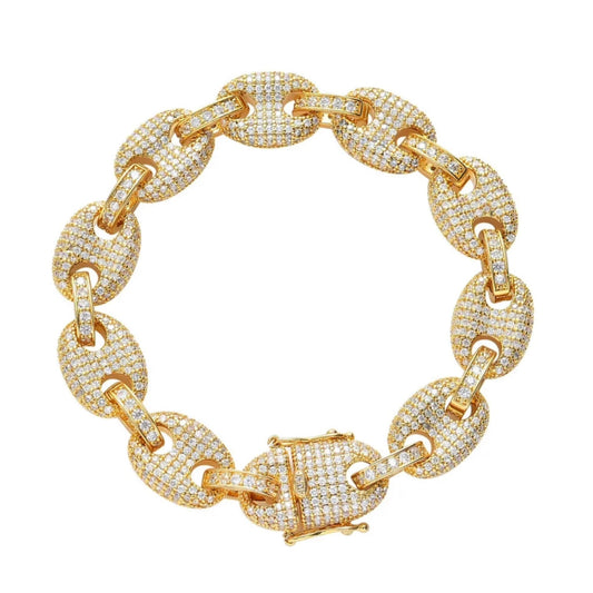 Bracelet graine de café ice or