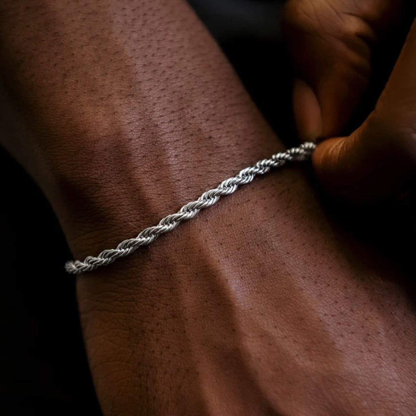 Bracelet torsadé argent
