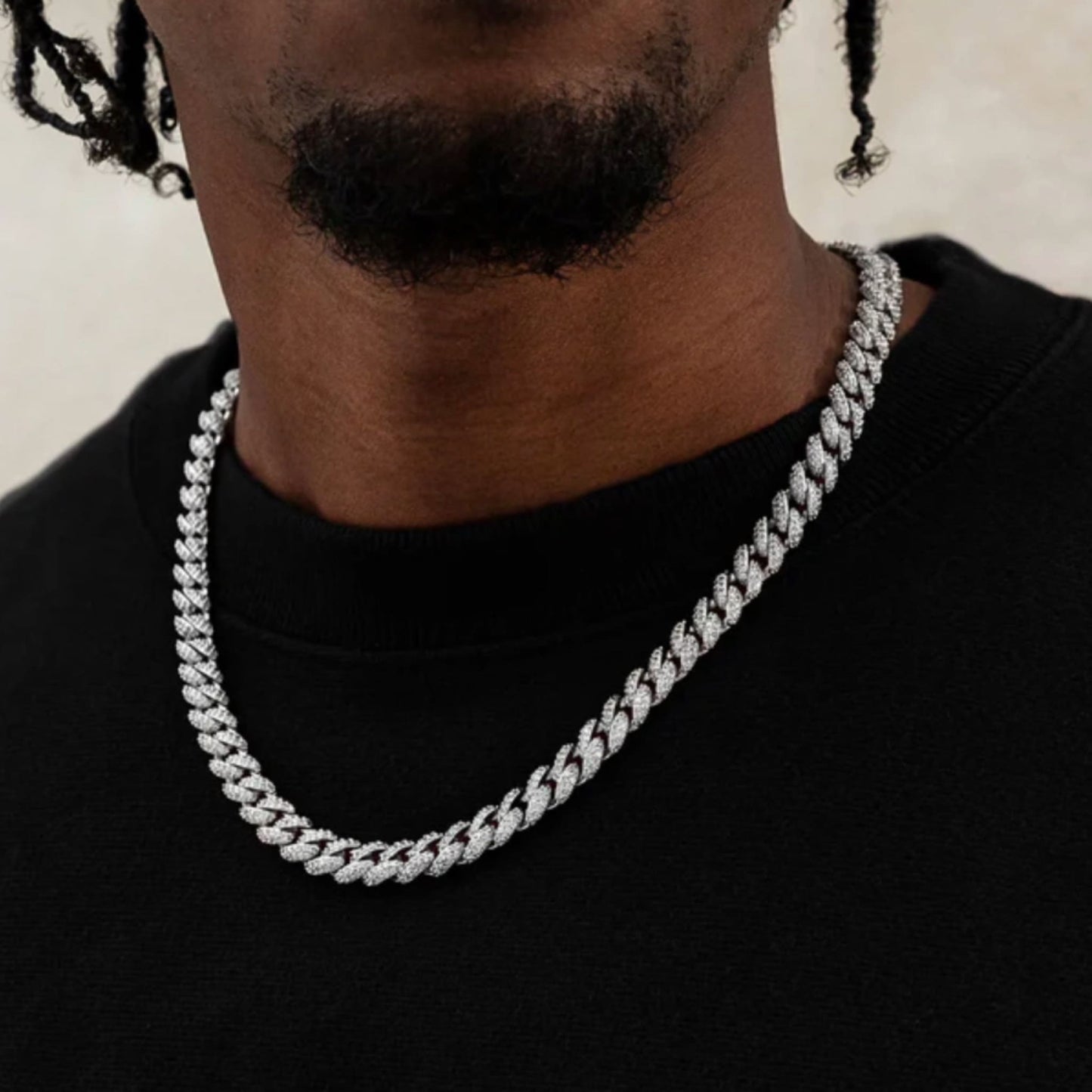 Chaîne luxux ice argent
