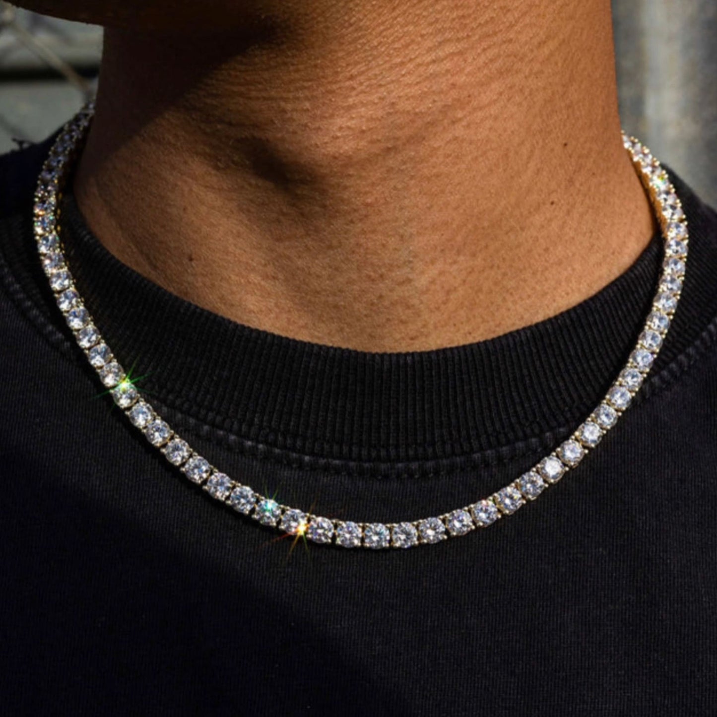 Parure tennis ice argent
