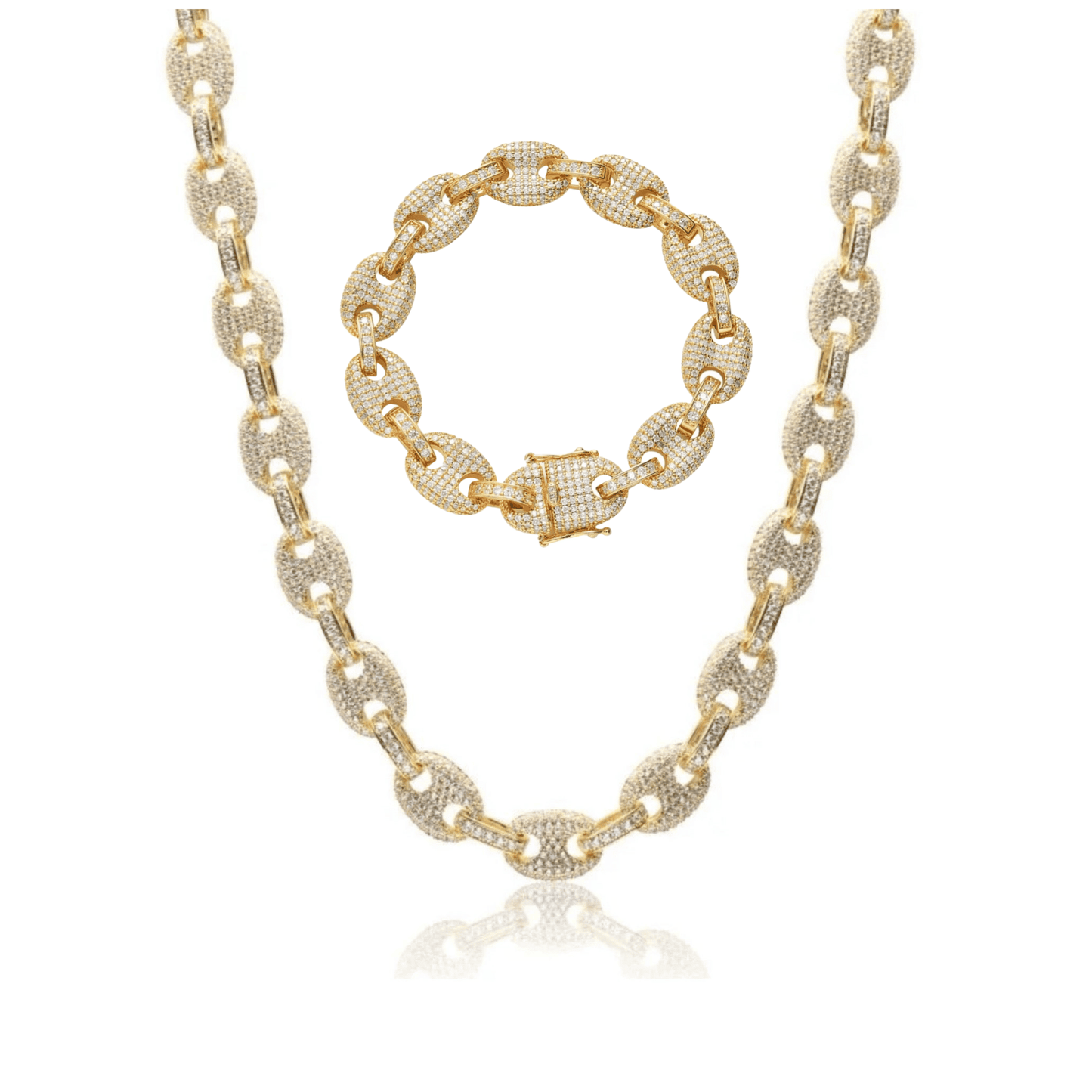 Parure graine de café ice argent