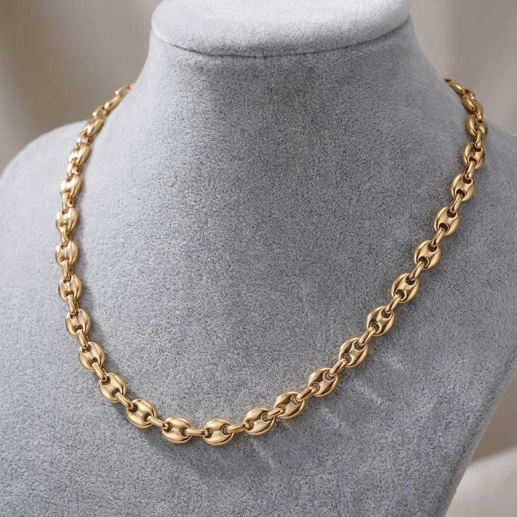 Collier graine de café or