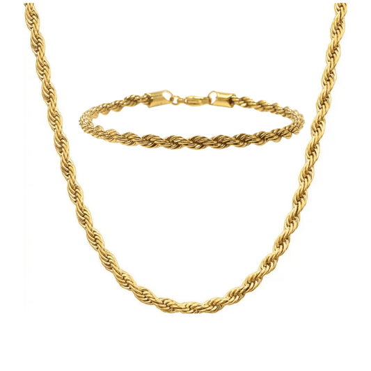Parure torsadé or