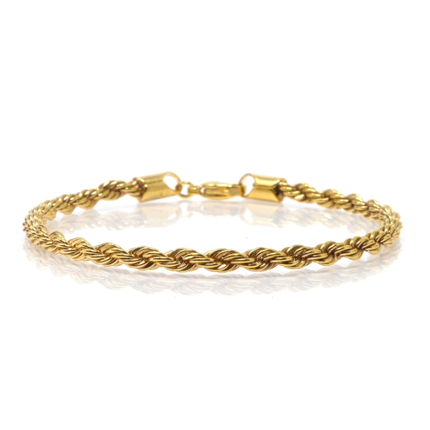 Bracelet Torsadé Plaqué Or Jaune 18 Carats