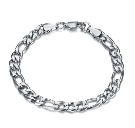 Bracelet figaro argent