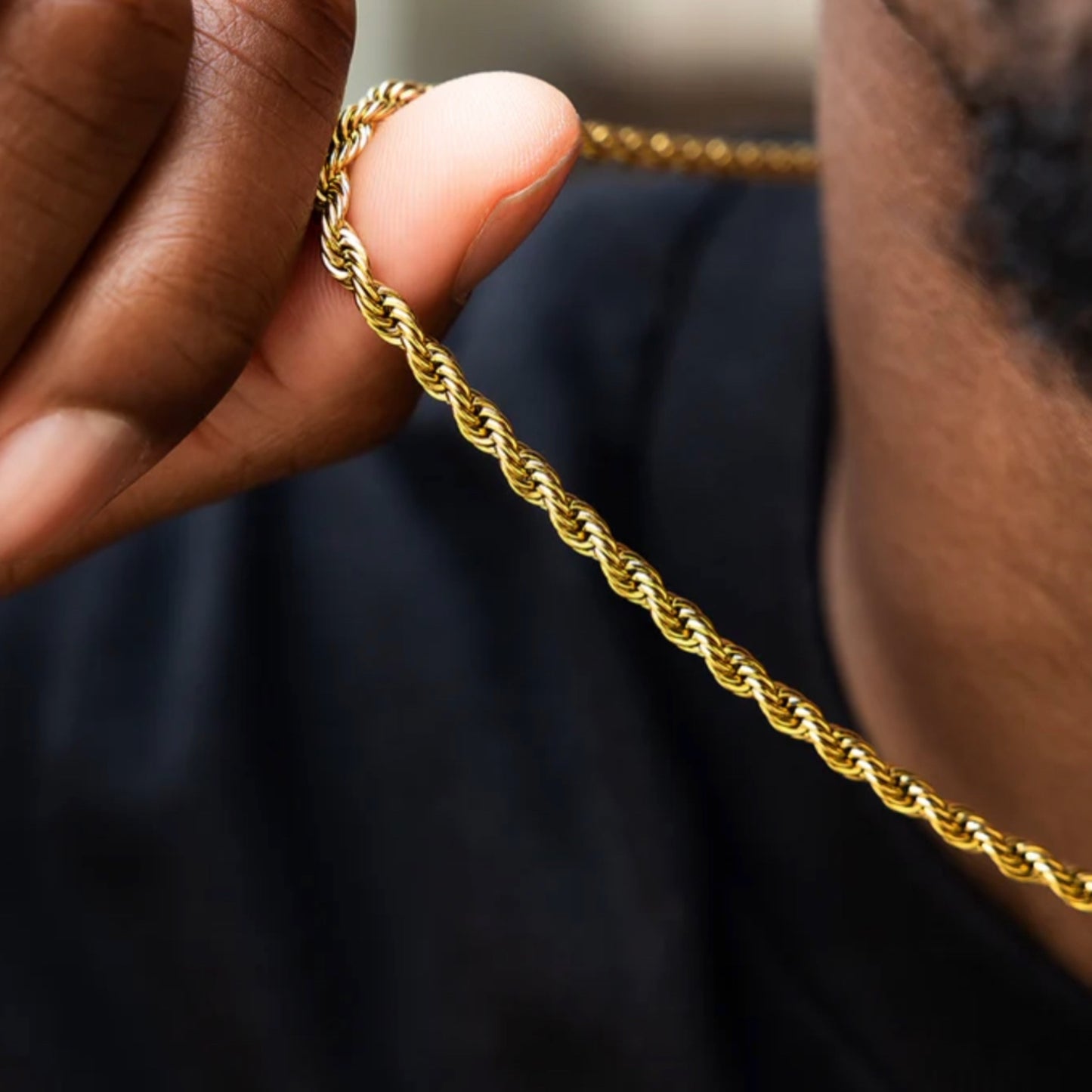 Collier torsadé plaqué or jaune 18 carats