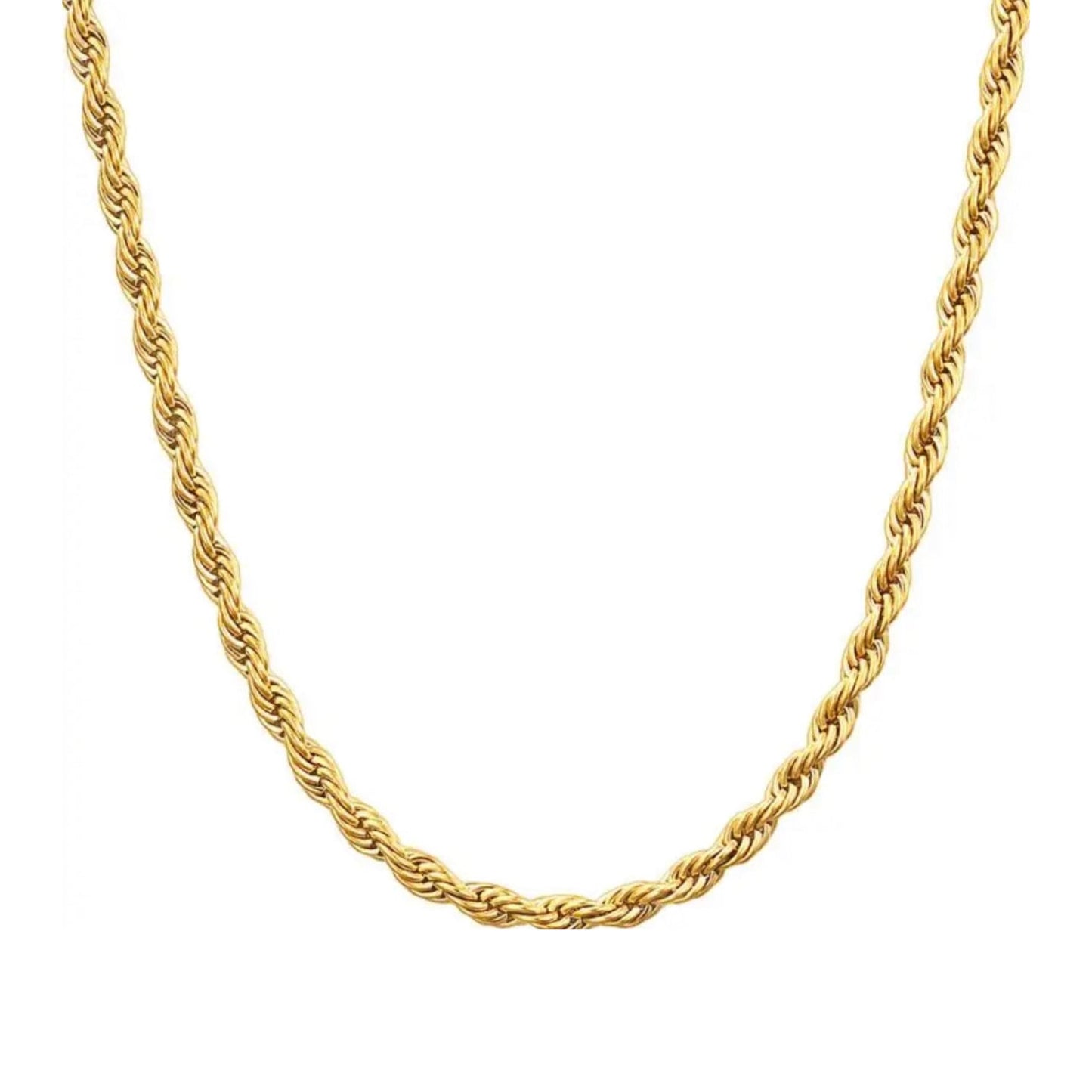 Collier torsadé plaqué or jaune 18 carats