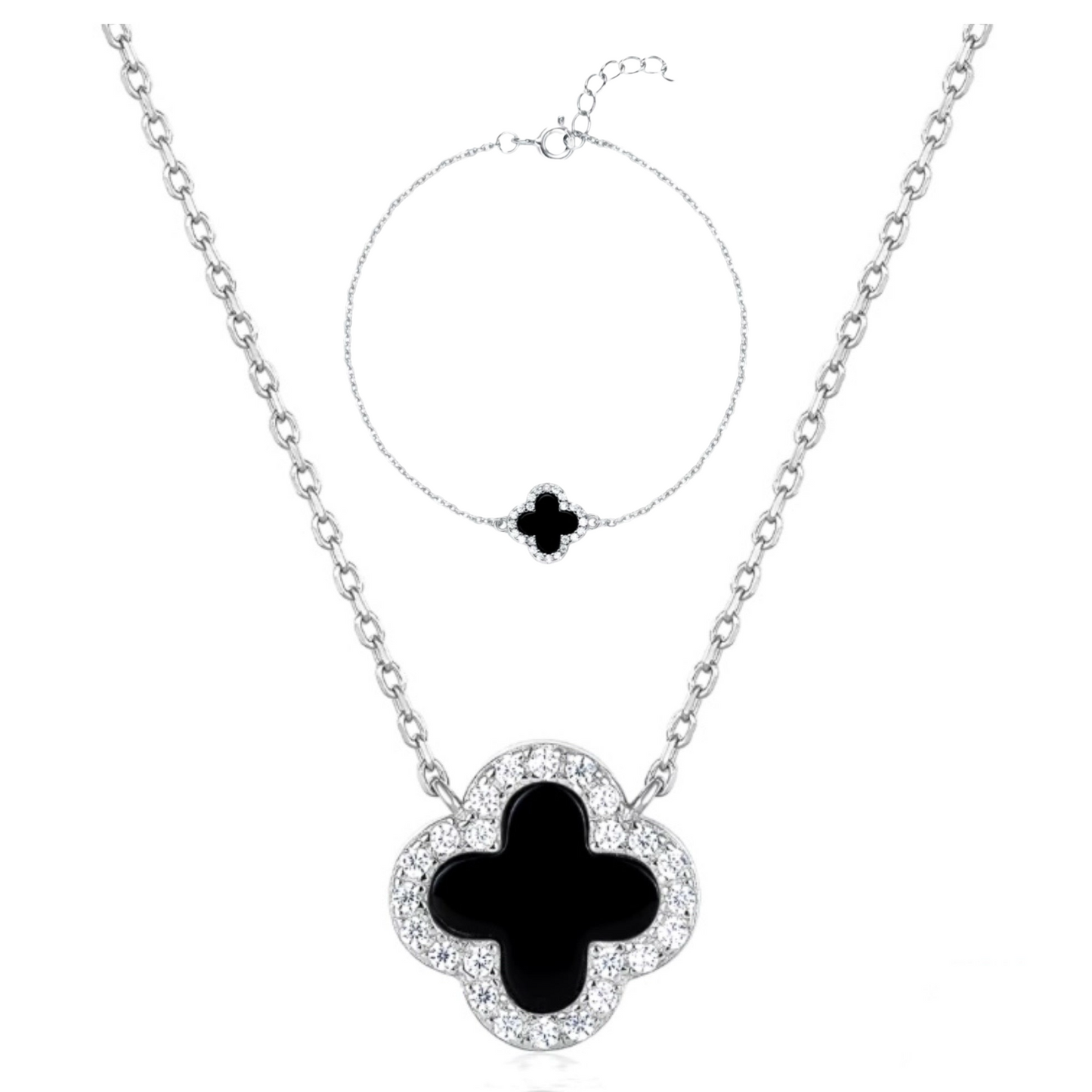 Parure Mélina coeur bleu