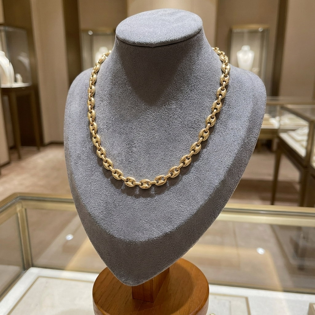 Collier graine de café or