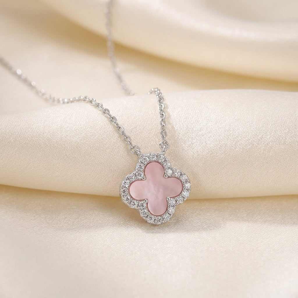 Collier Mélina cœur rose