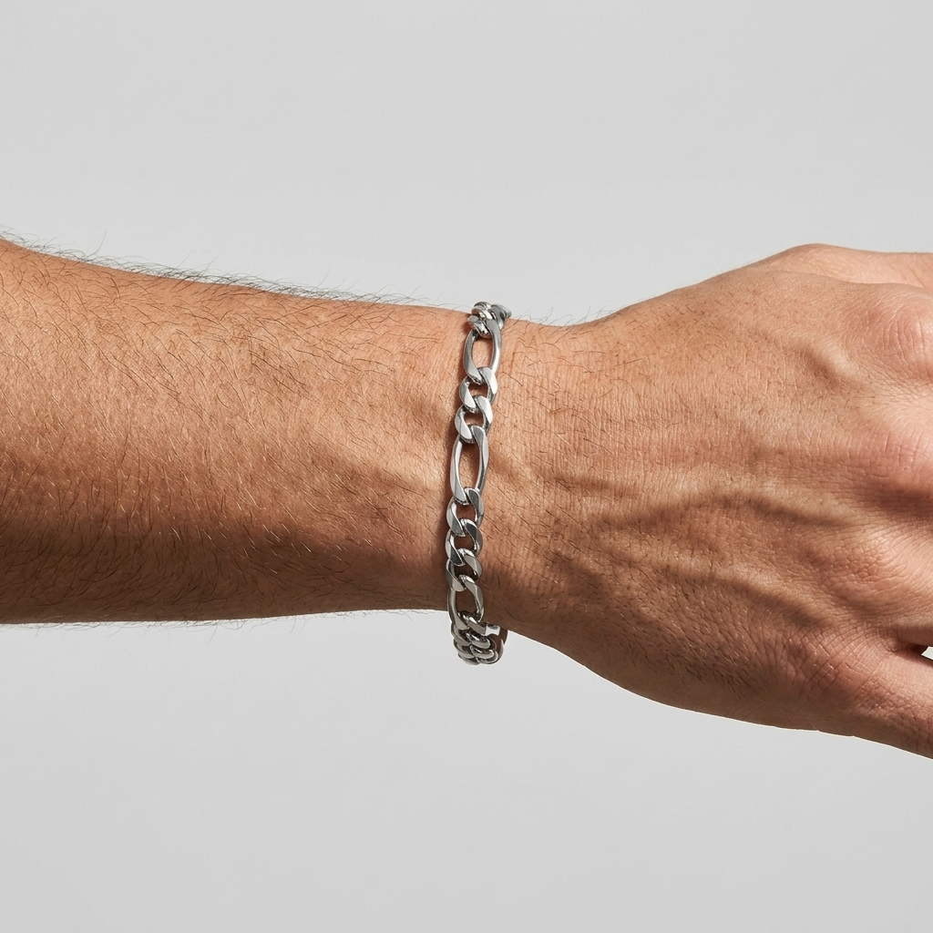 Bracelet figaro argent