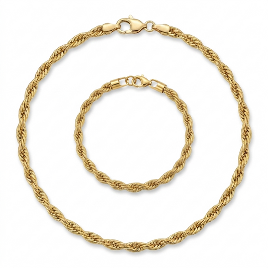 Parure torsadé or