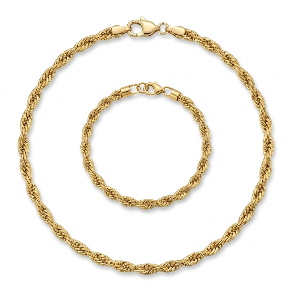 Parure torsadé argent