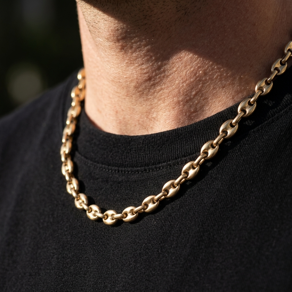 Collier graine de café or