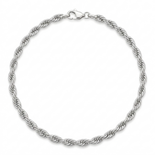 Collier torsadé argent
