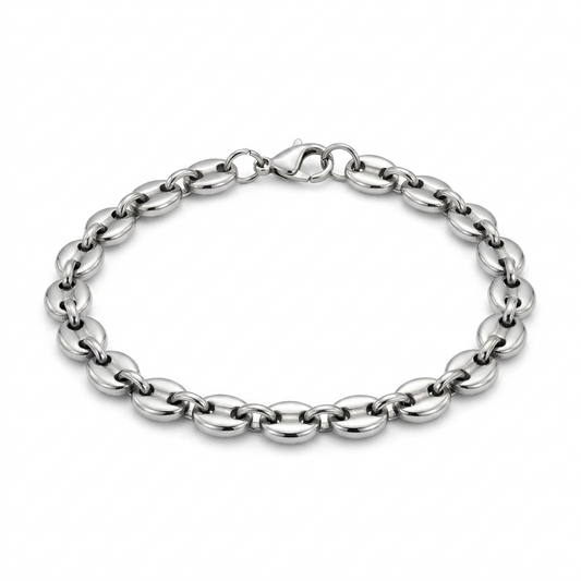 Bracelet graine de café argent