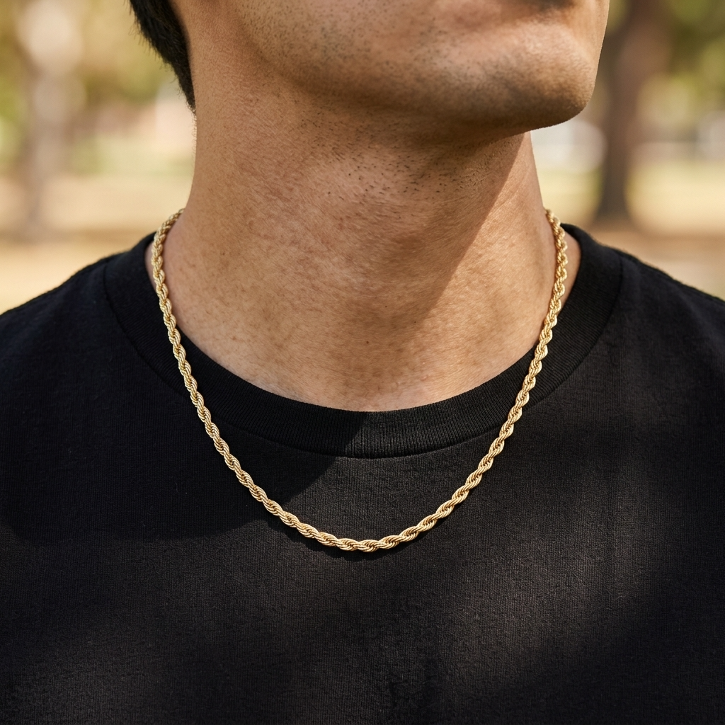 Collier torsadé or