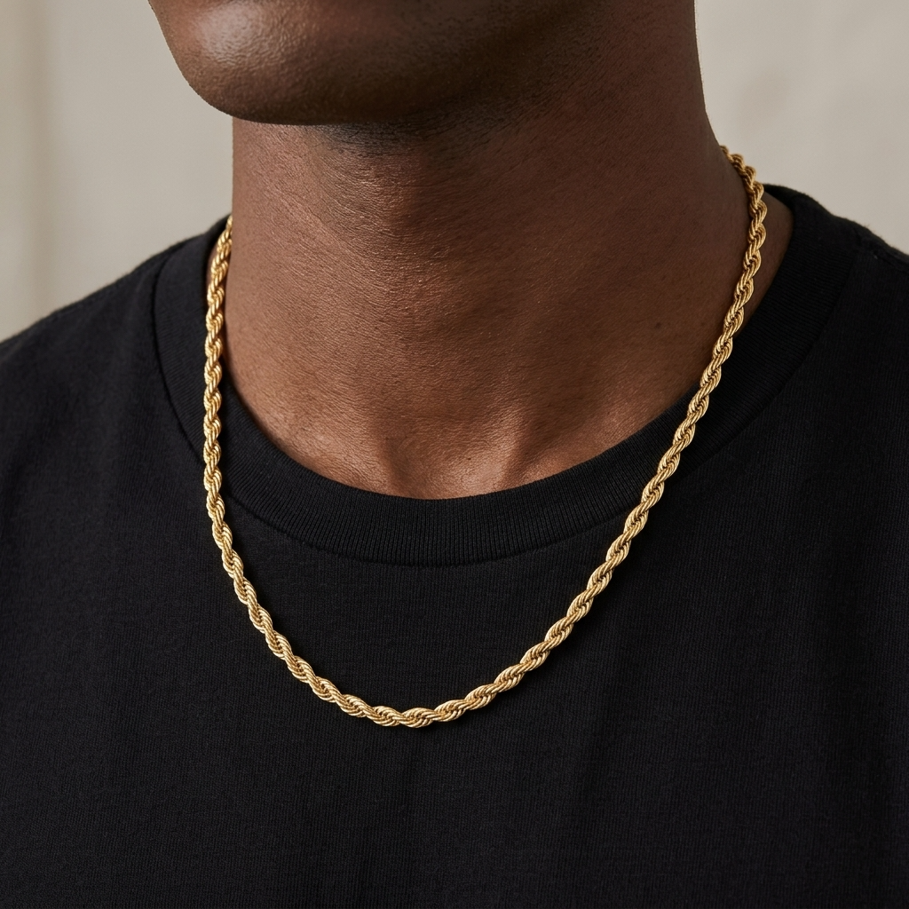 Collier torsadé or