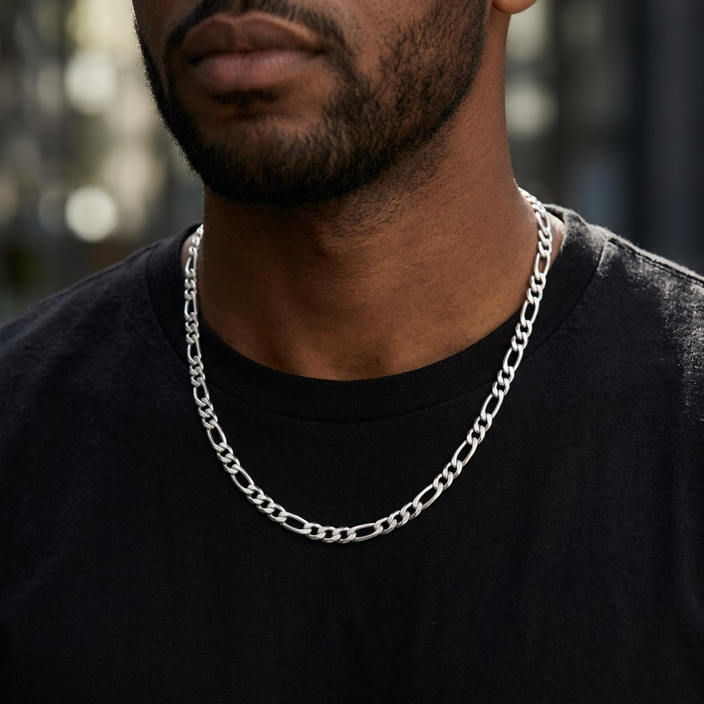 Collier figaro argent