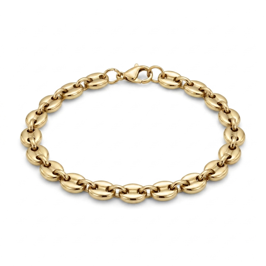 Bracelet graine de café or