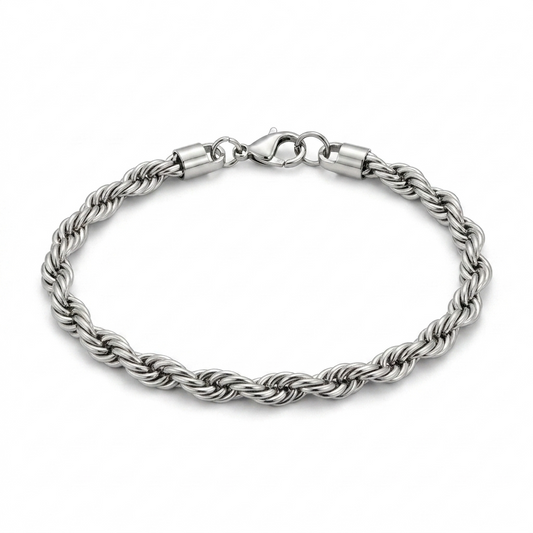 Bracelet torsadé argent