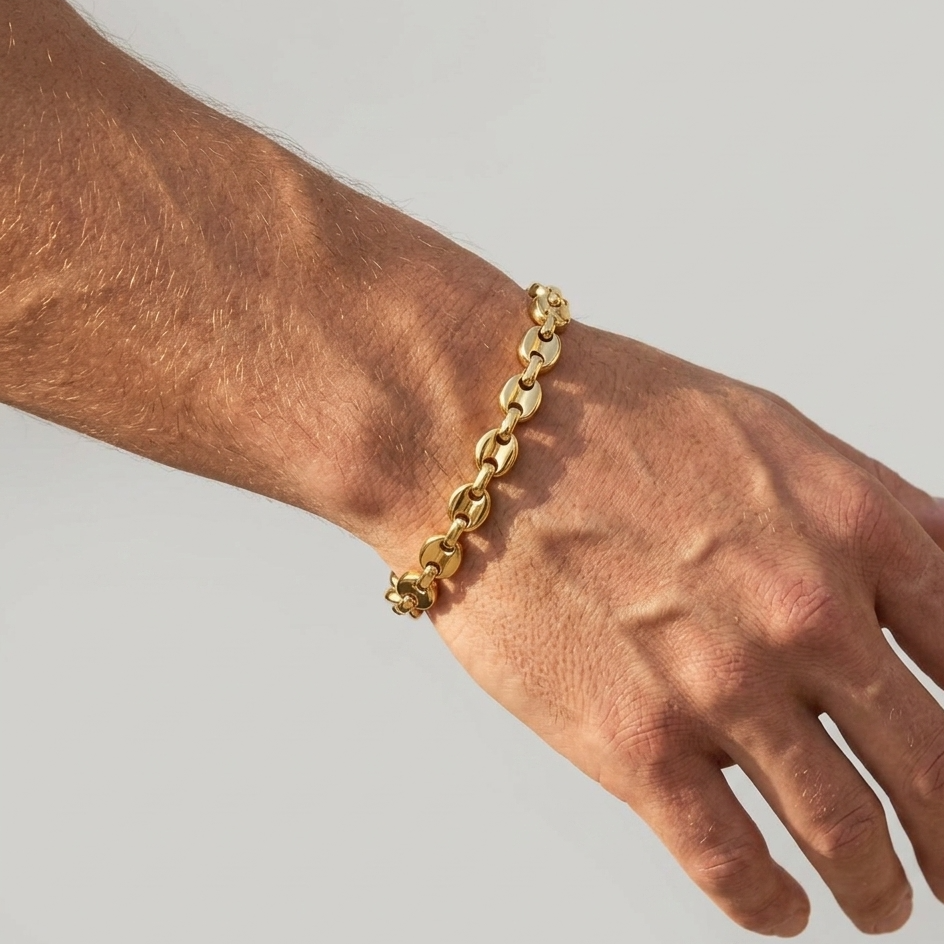 Bracelet graine de café or
