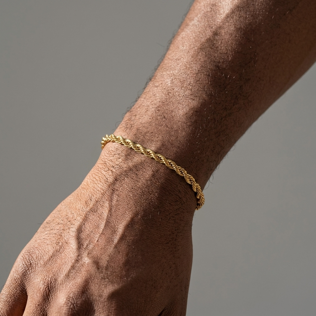Bracelet torsadé or